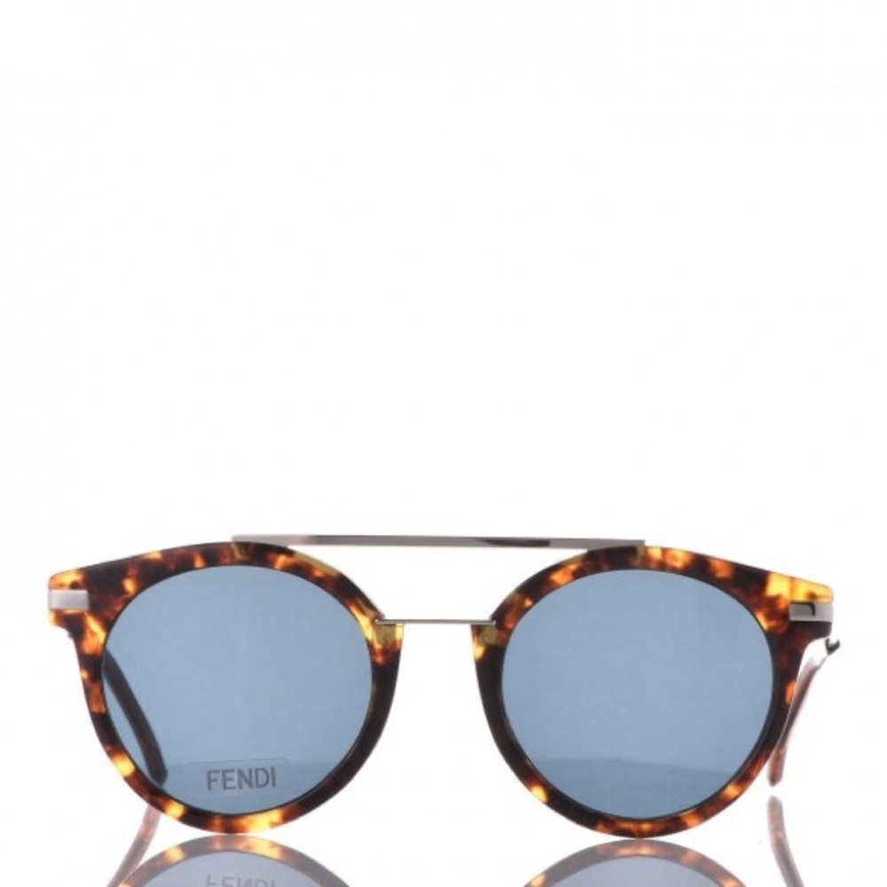 Vintage FENDI Sunglasses FF 0225/S Havana Palladium Blue